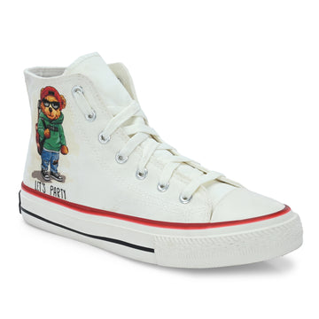 Crowcia London Teddy Party Design High Top Sneakers