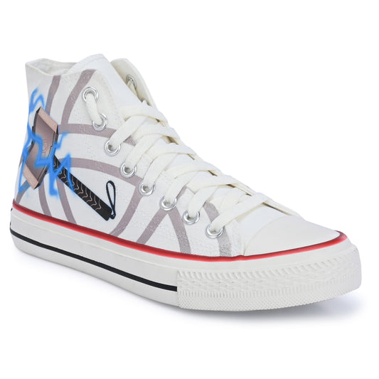 Crowcia London Thor's Mjolnir Design High Top Sneakers