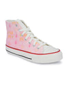 Crowcia London Tribal Pink Design High Top Sneakers