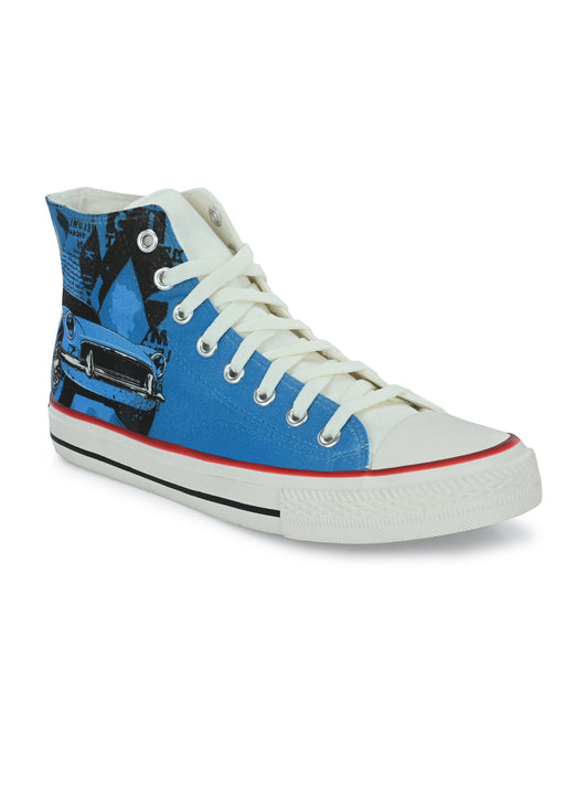 Crowcia London Vintage Car Design High Top Sneakers