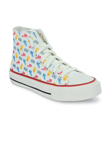 Crowcia London Walk in Cafe Design High Top Sneakers