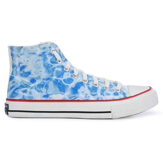 Crowcia London Water Background Design High Top Sneakers