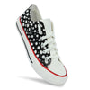 Crowcia London White Hole Design Low Top Sneakers