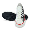 Crowcia London White Hole Design Low Top Sneakers