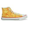 Crowcia London World Map Design High Top Sneakers