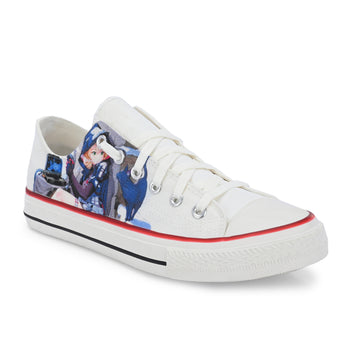 Crowcia London Anime girl cat mission Design Low Top Sneakers