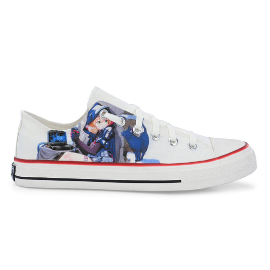 Crowcia London Anime girl cat mission Design Low Top Sneakers